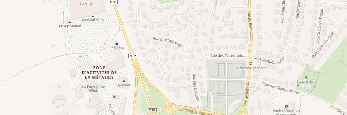 Plan du 2 Rue des Brodeuses à Melesse