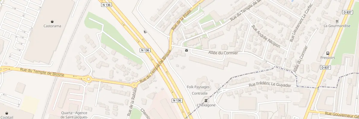 Plan du 75 Rue du Temple de Blosne à Saint-Jacques-de-la-Lande