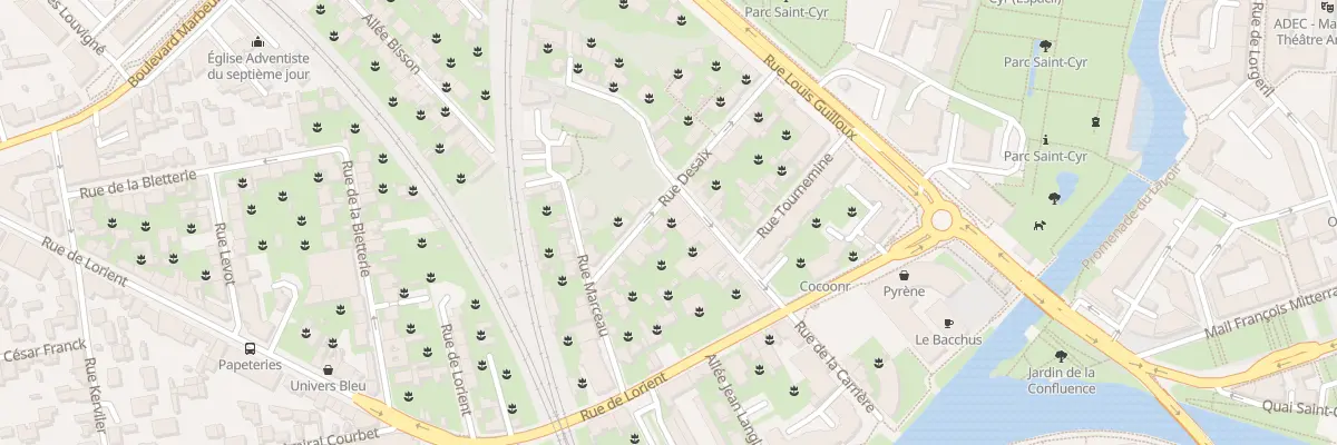 Plan du 12 Rue Desaix à Rennes