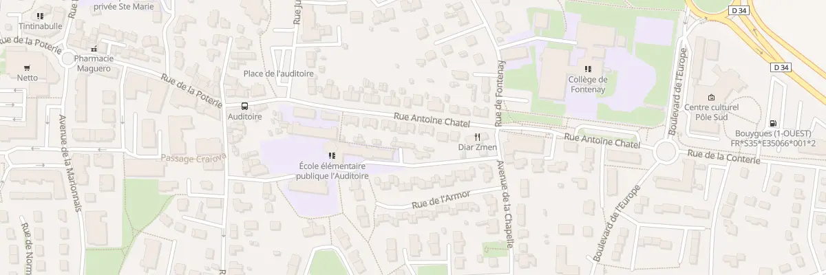 Plan du 20 Rue Antoine Chatel à Chartres-de-Bretagne