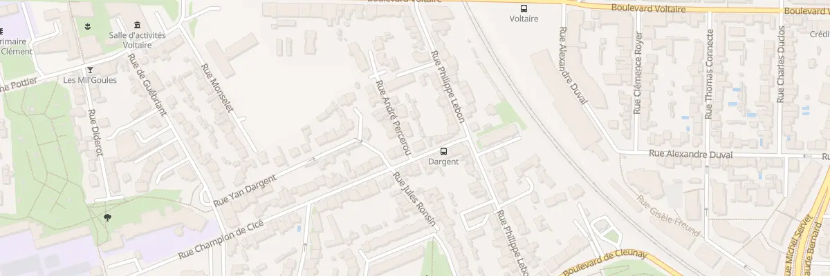 Plan du 2B Rue André Percerou à Rennes