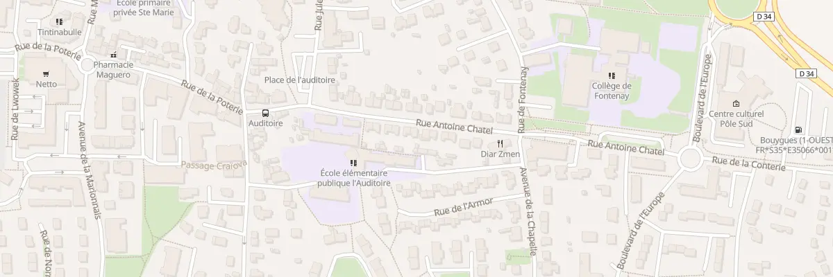 Plan du 16 Rue Antoine Chatel à Chartres-de-Bretagne