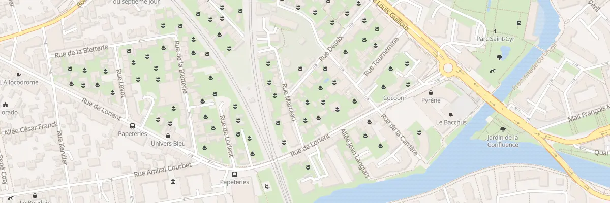 Plan du 2 Rue Desaix à Rennes