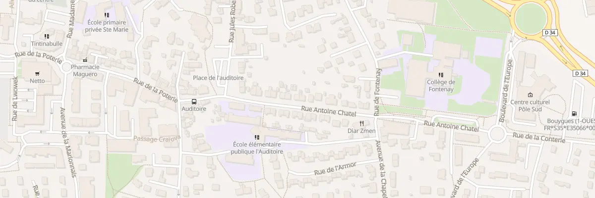 Plan du 15 Rue Antoine Chatel à Chartres-de-Bretagne