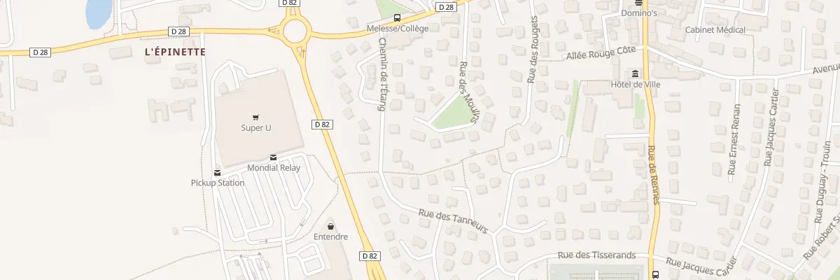 Plan du 29 Rue des Moulins à Melesse