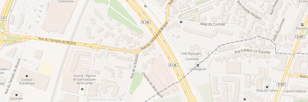 Plan du 89 Rue du Temple de Blosne à Saint-Jacques-de-la-Lande
