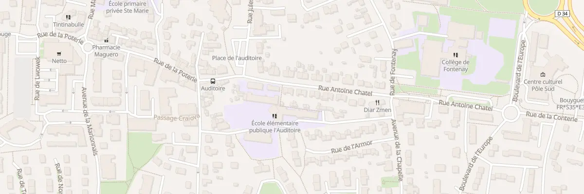 Plan du 8 Rue Antoine Chatel à Chartres-de-Bretagne