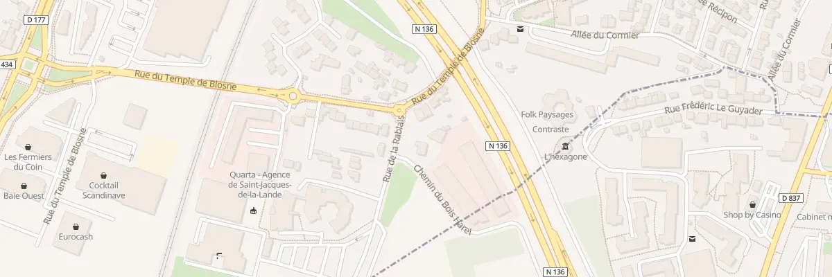 Plan du 95 Rue du Temple de Blosne à Saint-Jacques-de-la-Lande