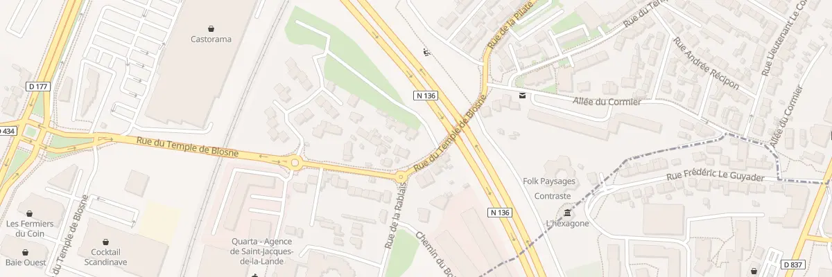 Plan du 116 Rue du Temple de Blosne à Saint-Jacques-de-la-Lande