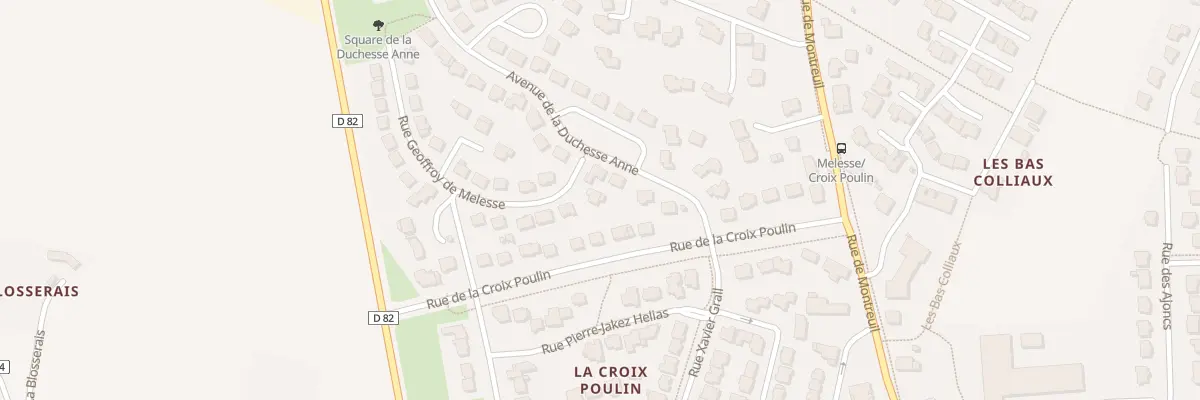 Plan du 1 Rue Geoffroy de Melesse à Melesse