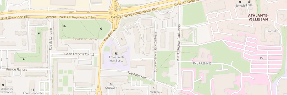 Plan du 3 Sq Général Guy Delfosse à Rennes