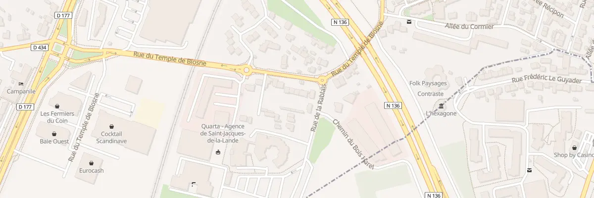 Plan du 101 Rue du Temple de Blosne à Saint-Jacques-de-la-Lande