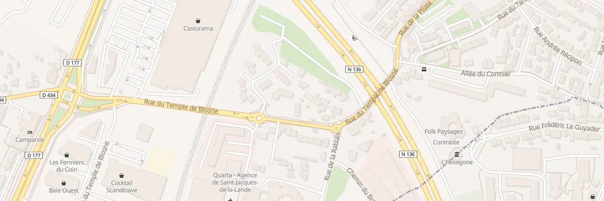 Plan du 126T Rue du Temple de Blosne à Saint-Jacques-de-la-Lande