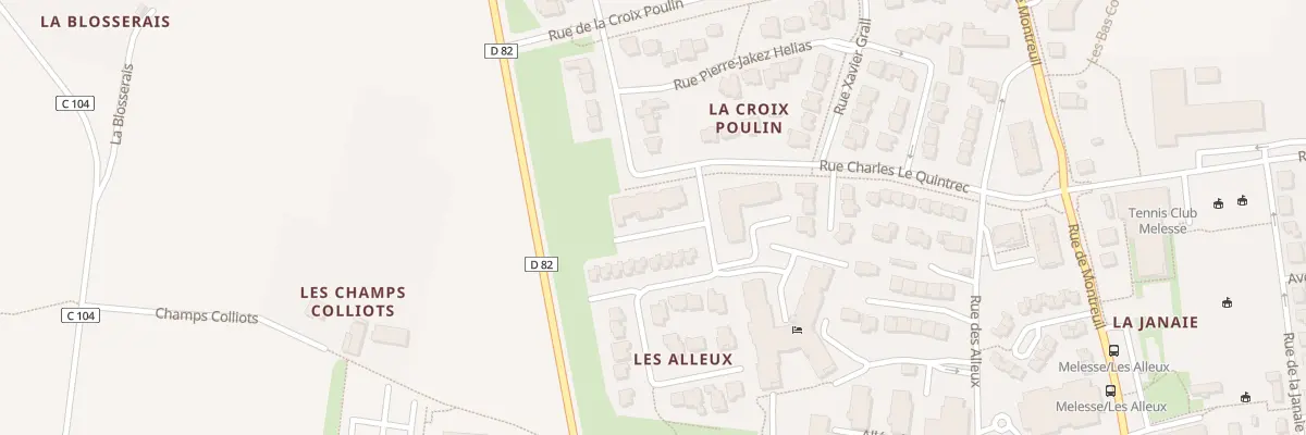 Plan du 2 Rue Roger Vercel à Melesse