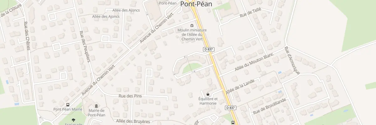 Plan du 4 All du Patio des Chênes à Pont-Péan