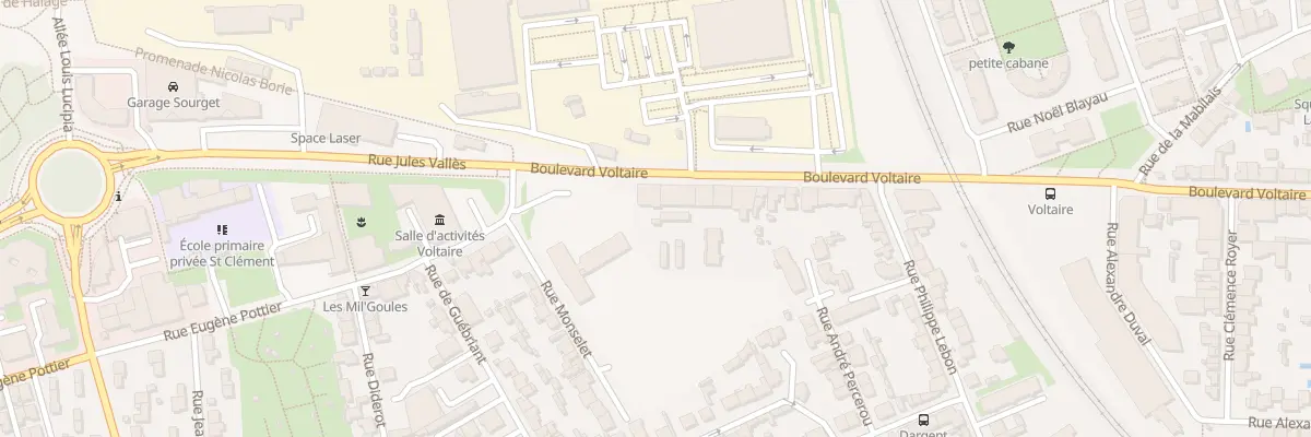 Plan du 93 Bd Voltaire à Rennes