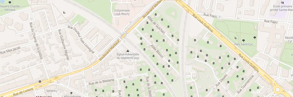 Plan du 10 All Bisson à Rennes
