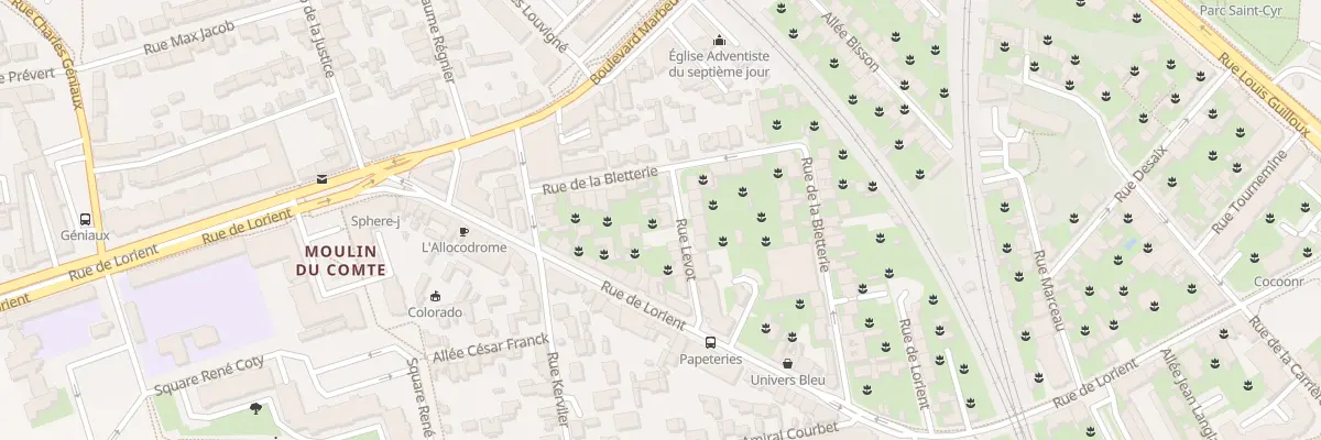 Plan du 13 Rue Levot à Rennes