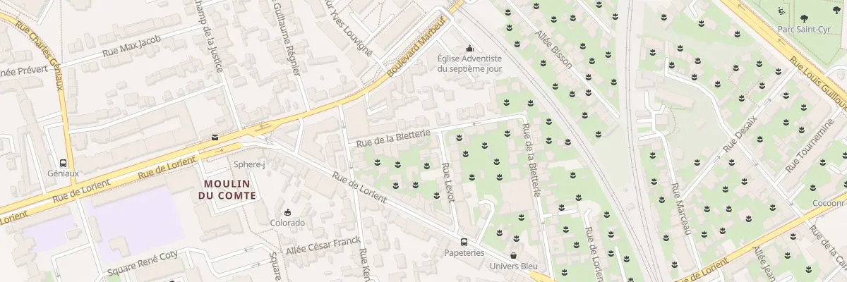 Plan du 27 Rue de La Bletterie à Rennes