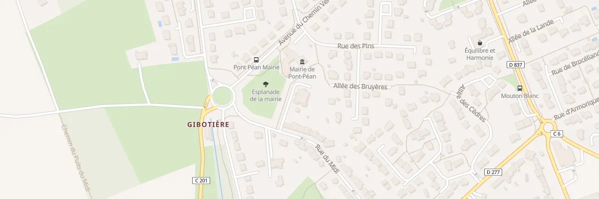 Plan du 1A Rue du Midi à Pont-Péan