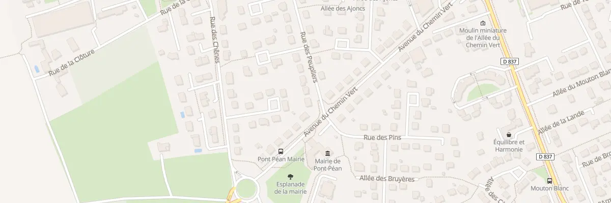 Plan du 1 Rue des Peupliers à Pont-Péan