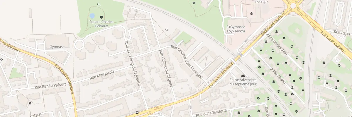 Plan du 7 Rue du Docteur Yves Louvigne à Rennes