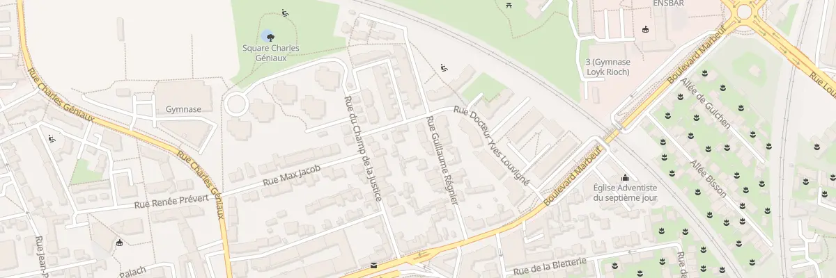 Plan du 19 Rue Guillaume Régnier à Rennes