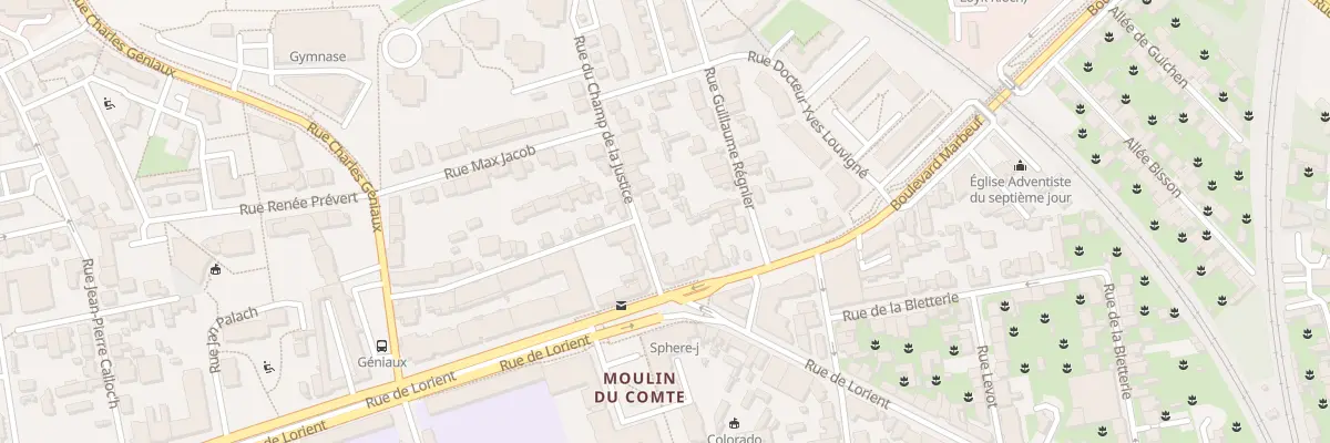 Plan du 6 Rue du Chp de la Justice à Rennes