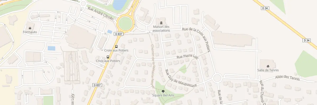 Plan du 2 Rue Alphonse Daudet à Chartres-de-Bretagne
