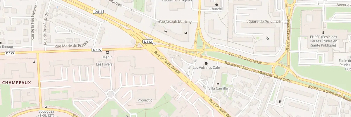 Plan du 199 Bd Saint Jean B de la Salle à Rennes
