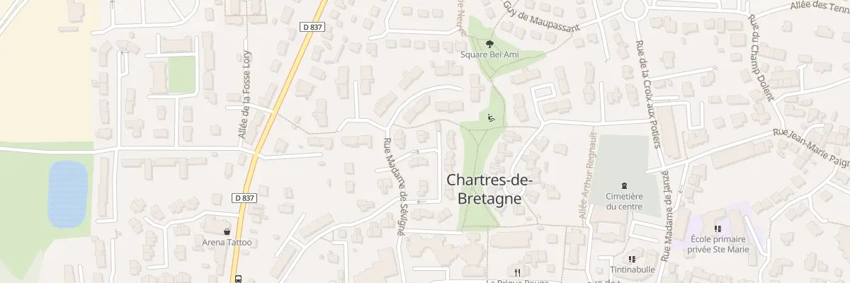Plan du 1 Rue Lamennais à Chartres-de-Bretagne