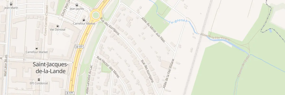 Plan du 11 Rue des Korrigans à Saint-Jacques-de-la-Lande