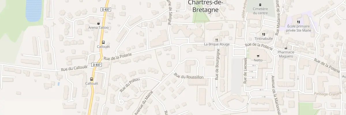 Plan du 2 Av du Maine à Chartres-de-Bretagne