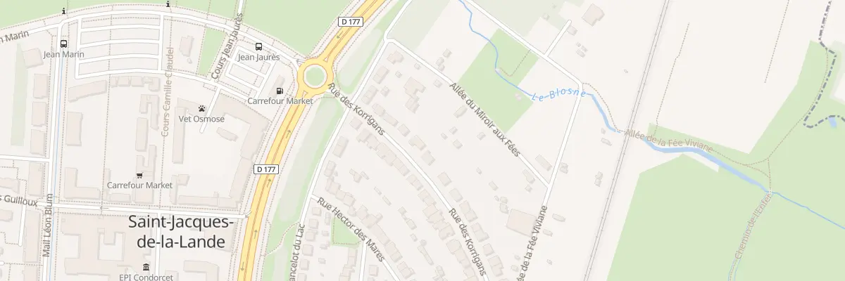 Plan du 7 Rue des Korrigans à Saint-Jacques-de-la-Lande