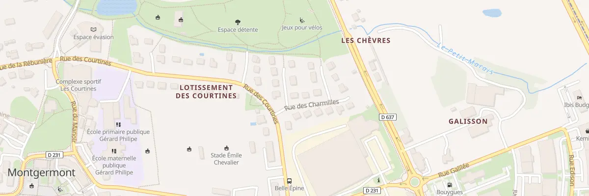 Plan du 1 Rue des Charmilles à Montgermont