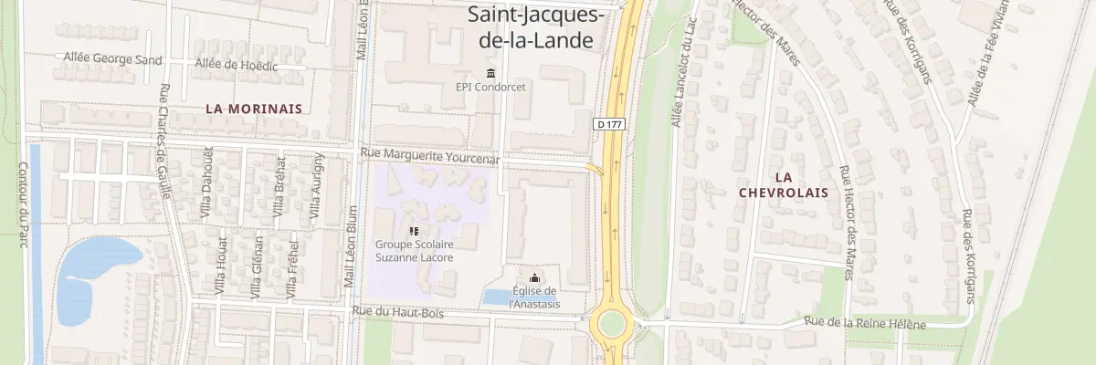 Plan du 3 Rue Marguerite Yourcenar à Saint-Jacques-de-la-Lande