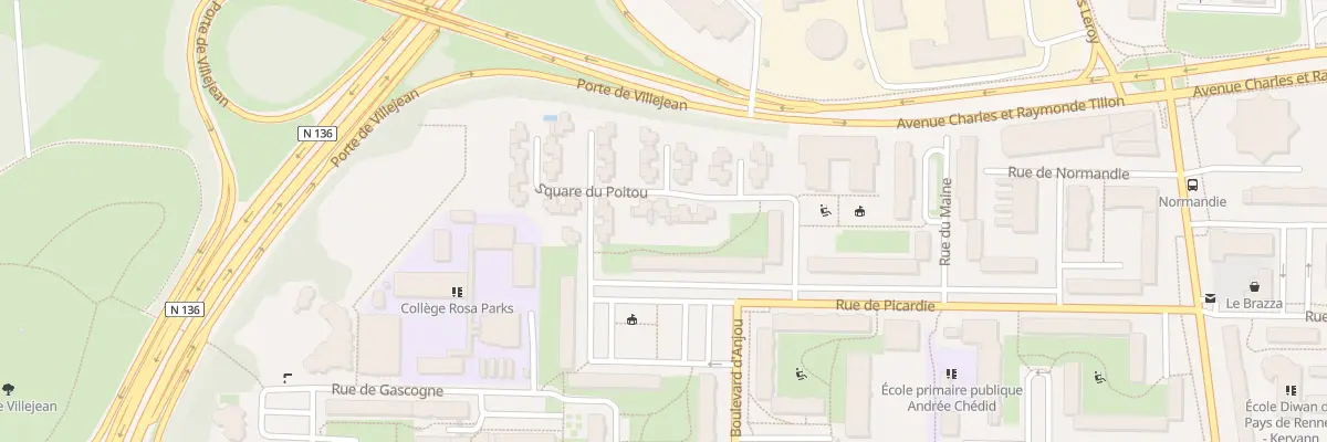 Plan du 5 Sq du Poitou à Rennes
