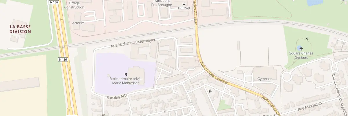 Plan du 7 Rue Micheline Ostermeyer à Rennes
