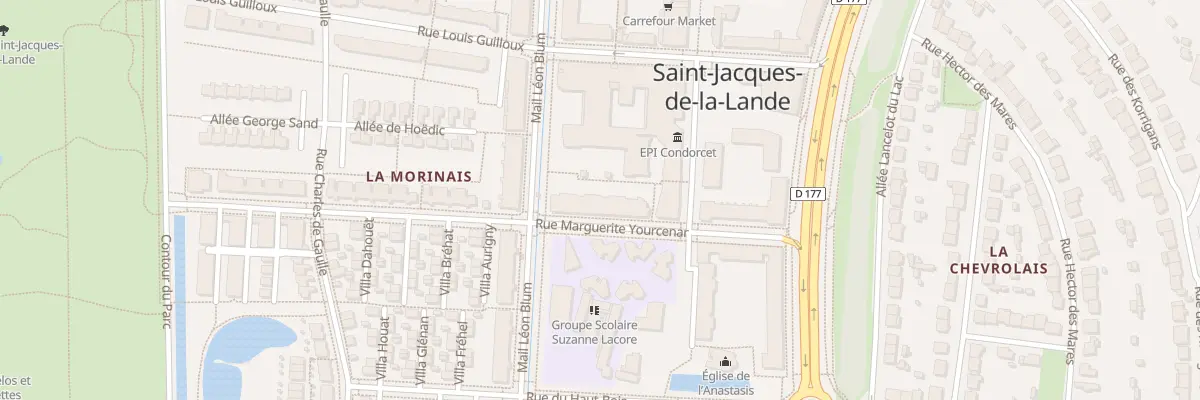 Plan du 10 Rue Marguerite Yourcenar à Saint-Jacques-de-la-Lande