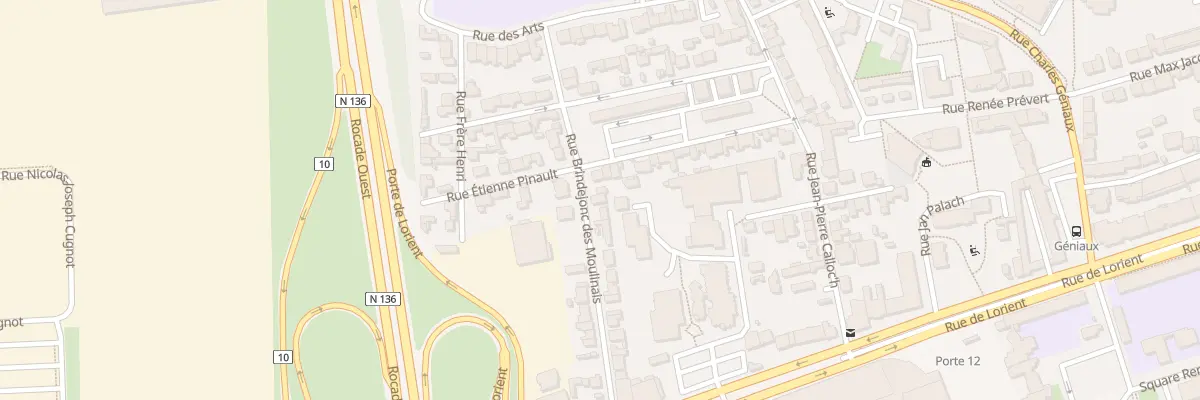 Plan du 24 Rue Brindejonc des Moulinais à Rennes
