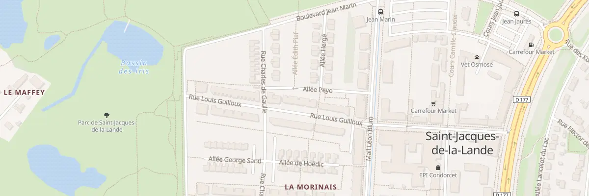Plan du 6 All Peyo à Saint-Jacques-de-la-Lande