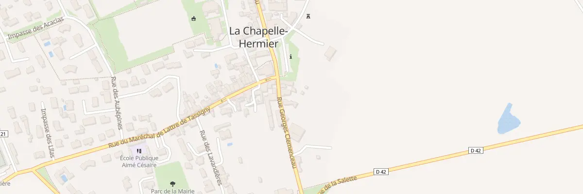 Plan du 6 Rue Georges Clemenceau à La Chapelle-Hermier