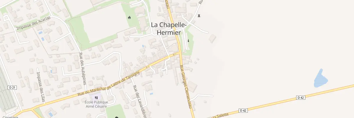 Plan du 9 Rue Georges Clemenceau à La Chapelle-Hermier