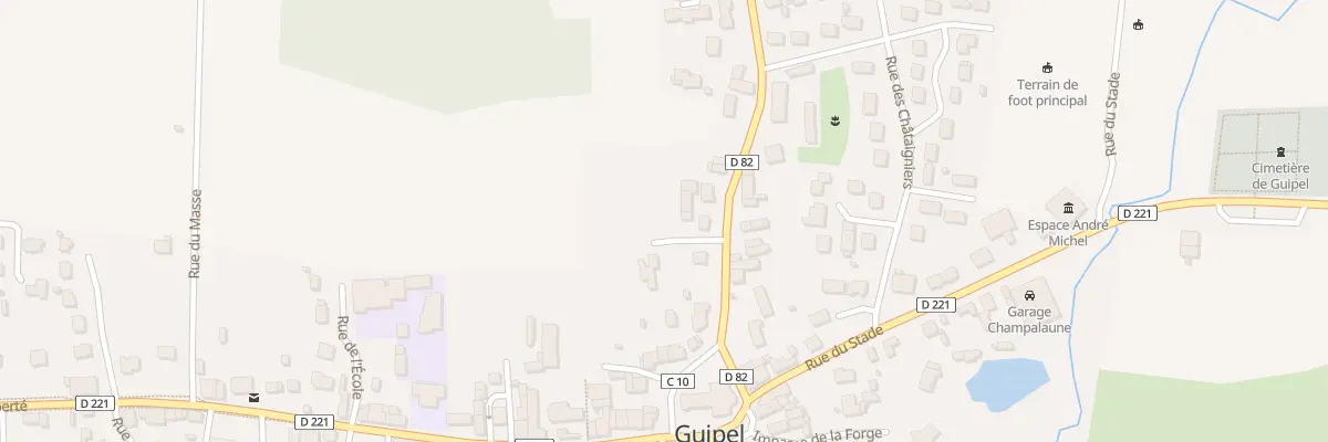 Plan du 2 Rue Vallon du Masse à Guipel