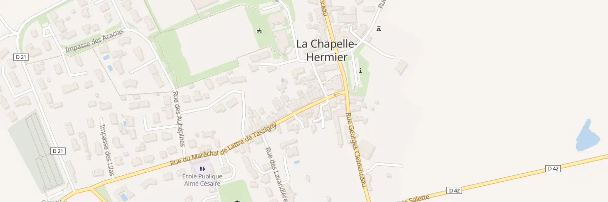 Plan du 10 Rue de Lattre de Tassigny à La Chapelle-Hermier