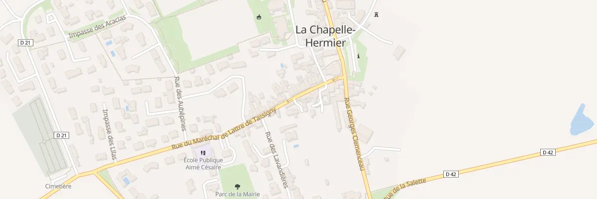 Plan du 11 Rue de Lattre de Tassigny à La Chapelle-Hermier