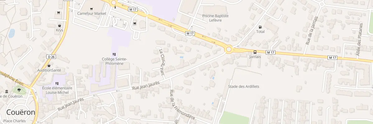 Plan du 63 Rue Jean Jaurès à Couëron