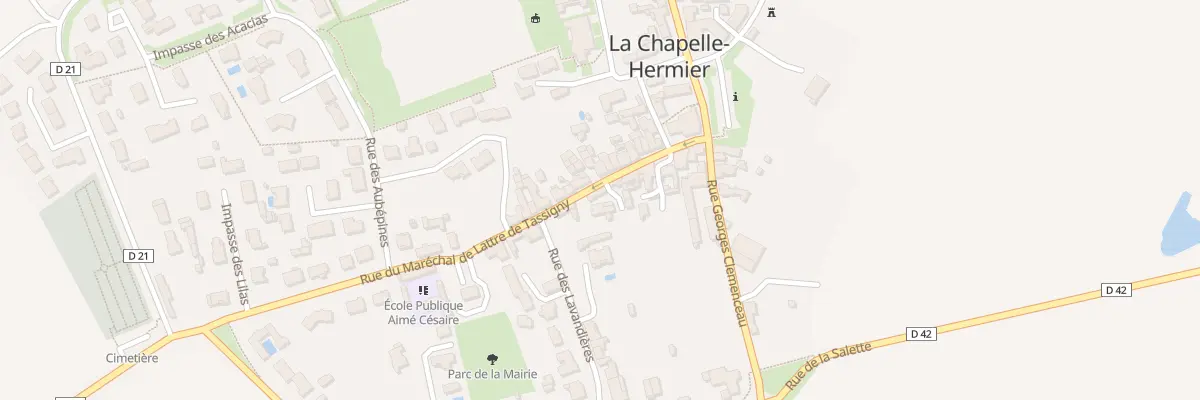Plan du 13 Rue de Lattre de Tassigny à La Chapelle-Hermier