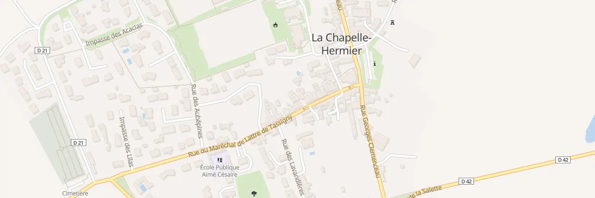 Plan du 16B Rue de Lattre de Tassigny à La Chapelle-Hermier
