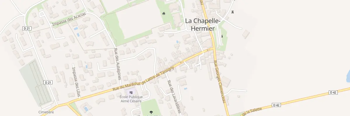 Plan du 16Q Rue de Lattre de Tassigny à La Chapelle-Hermier